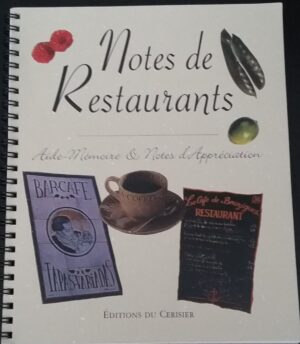 Notes de restaurants - Aide-mémoire & Notes d'Appréciation