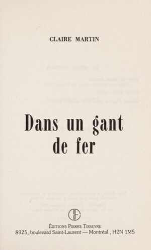 Dans un gant de fer